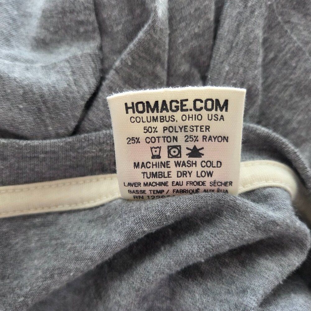 Homage Detroit Tigers Baseball Tee Adult Size S Gray Orange Cotton Blend Soft - Picture 6 of 6